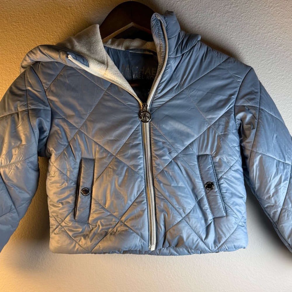 Michael Kors Kids Light Blue Puffer Jacket